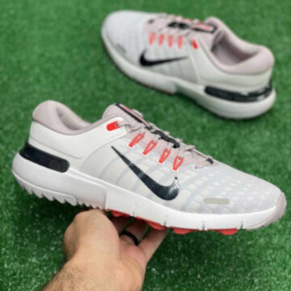 Nike Free Golf Next Nature Wide Low Mens Golf Shoes White FQ7875-100 VNDS Sz 9.5
